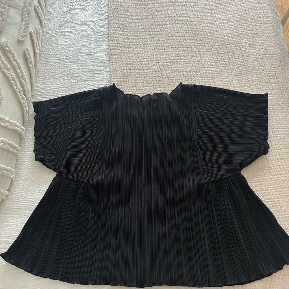 Madewell Black Textured Blouse